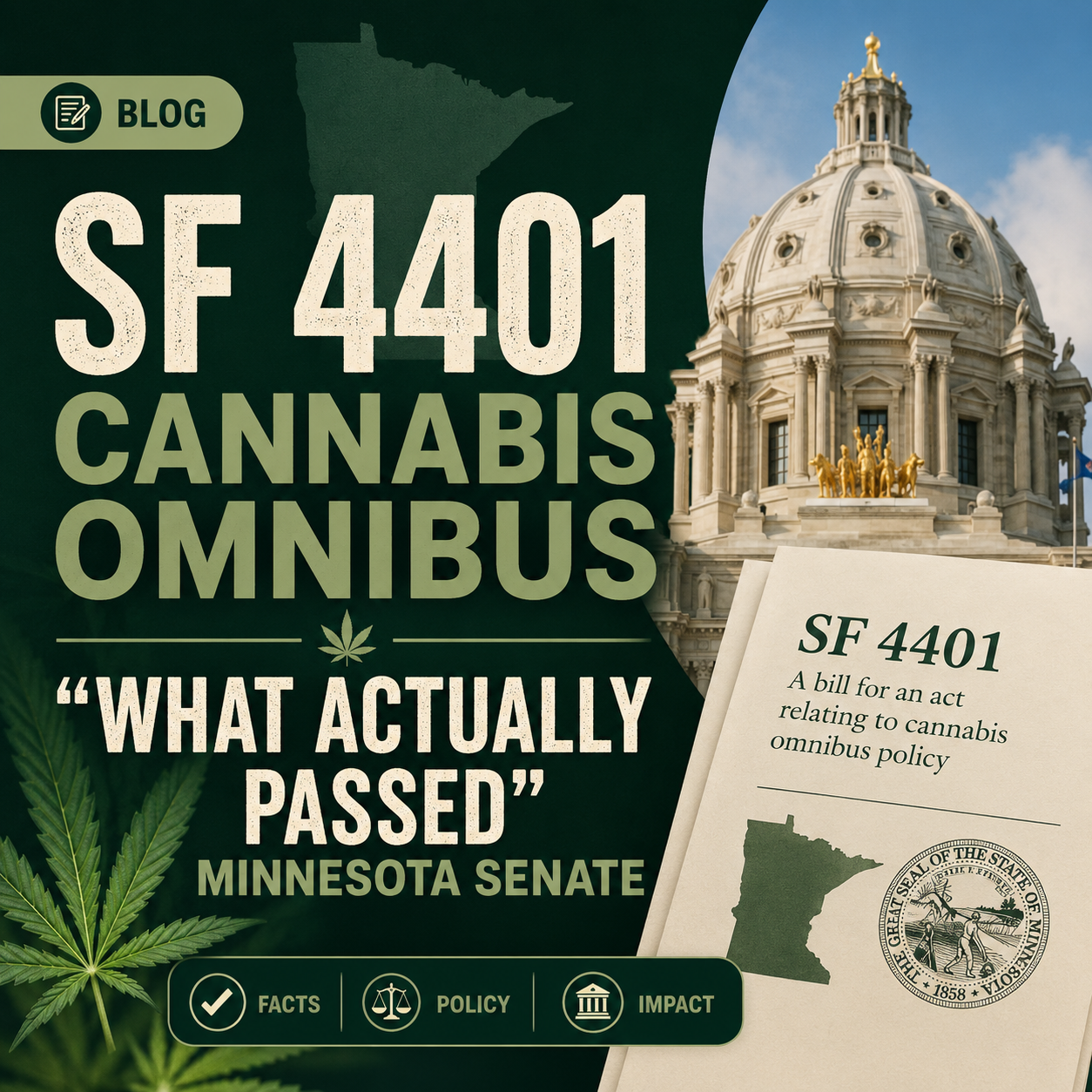 SF 4401 Cannabis Omnibus — What Actually Passed the Senate
