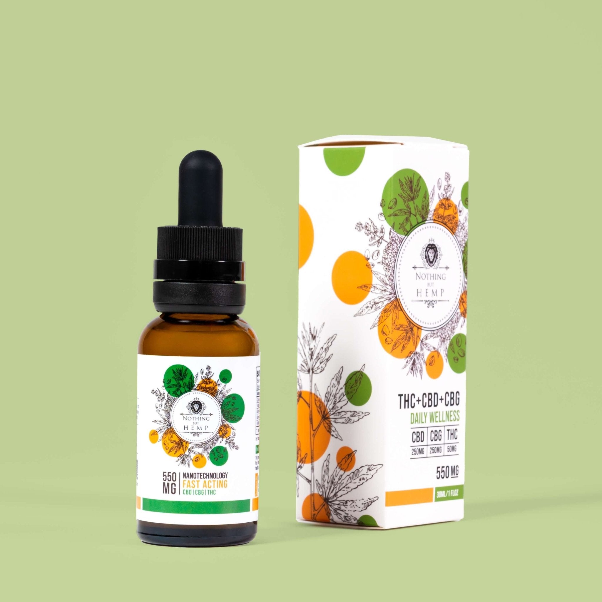 THC + CBD + CBG Tincture 550mg | Nothing But Canna