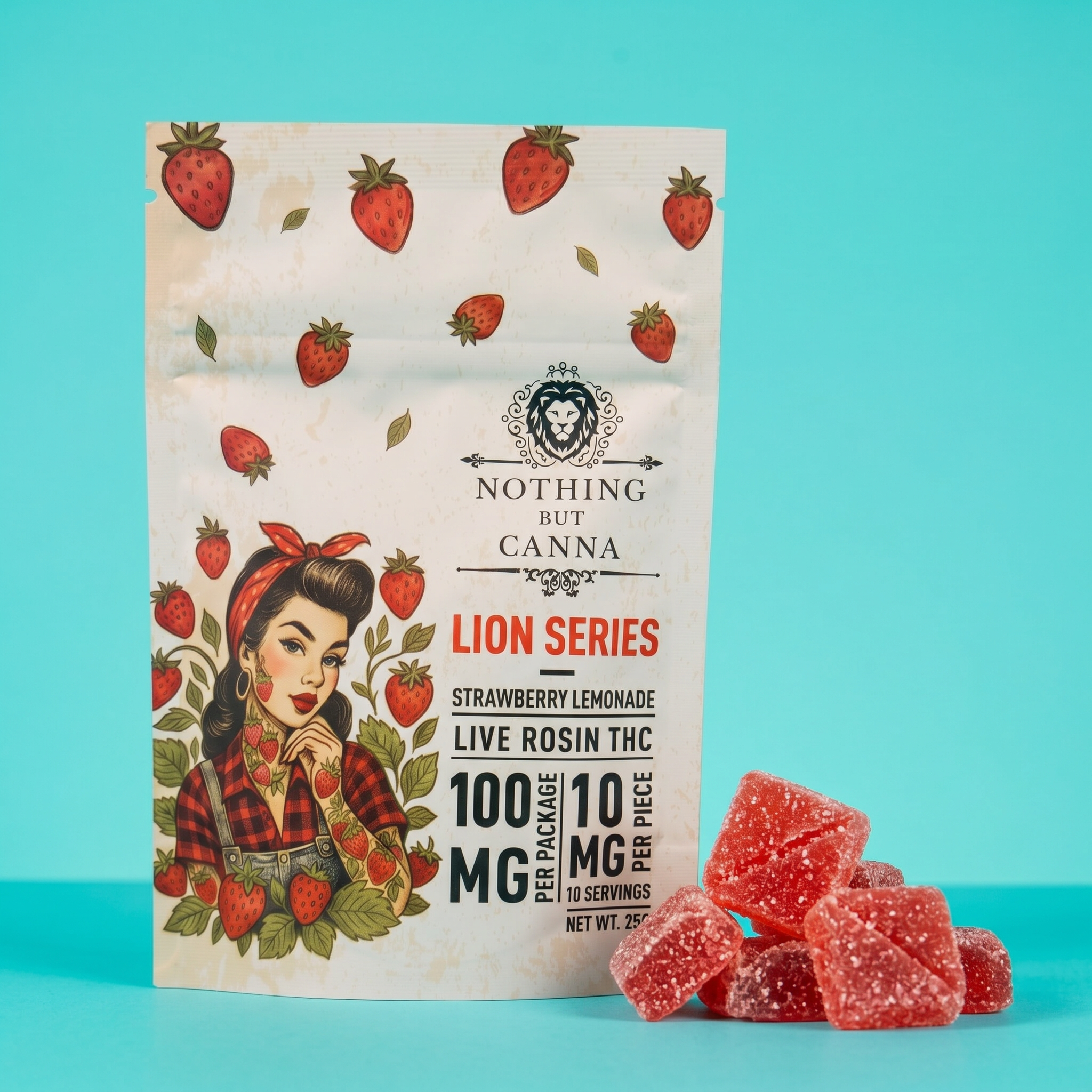 Live Rosin THC Gummies |  Strawberry Lemonade