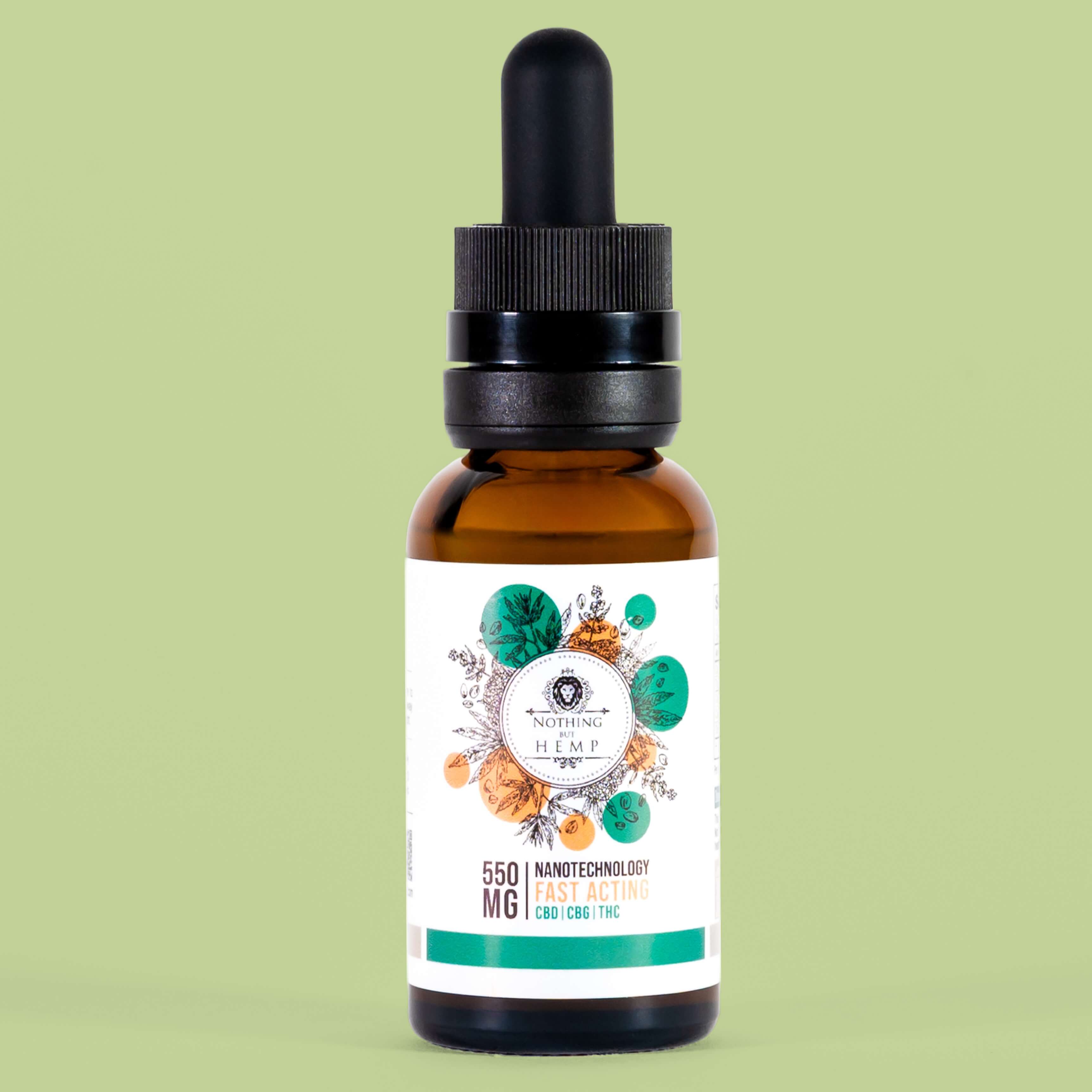 THC + CBD + CBG Tincture 550mg | Nothing But Canna