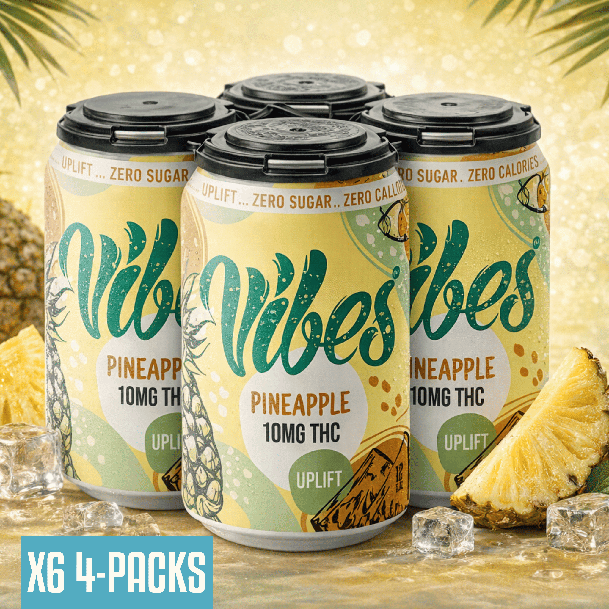 Pineapple Express THC Seltzer | FULL CASE (6 x 4-Pack)