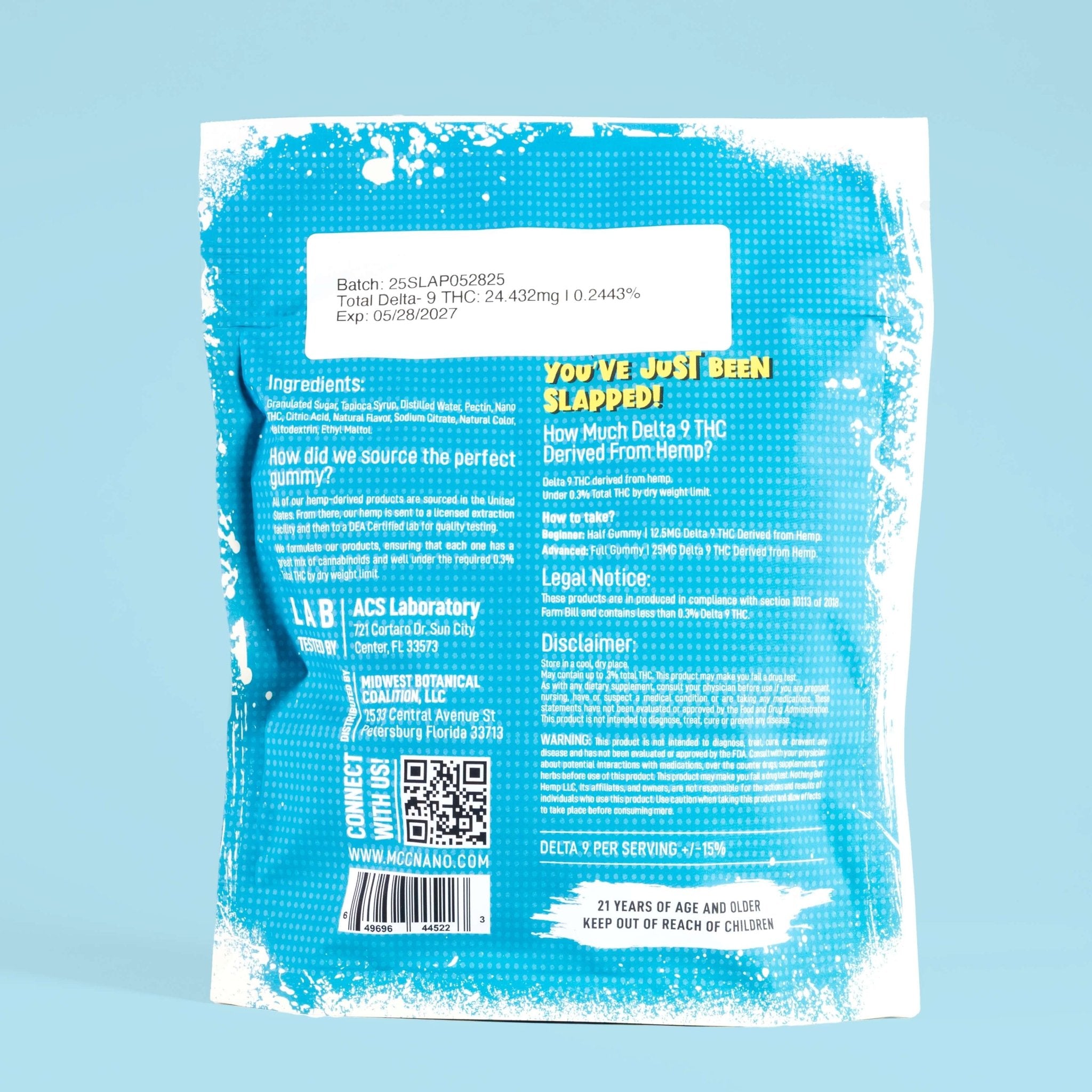 Slap! Blue Raspberry Indica THC Gummies | 10 pack