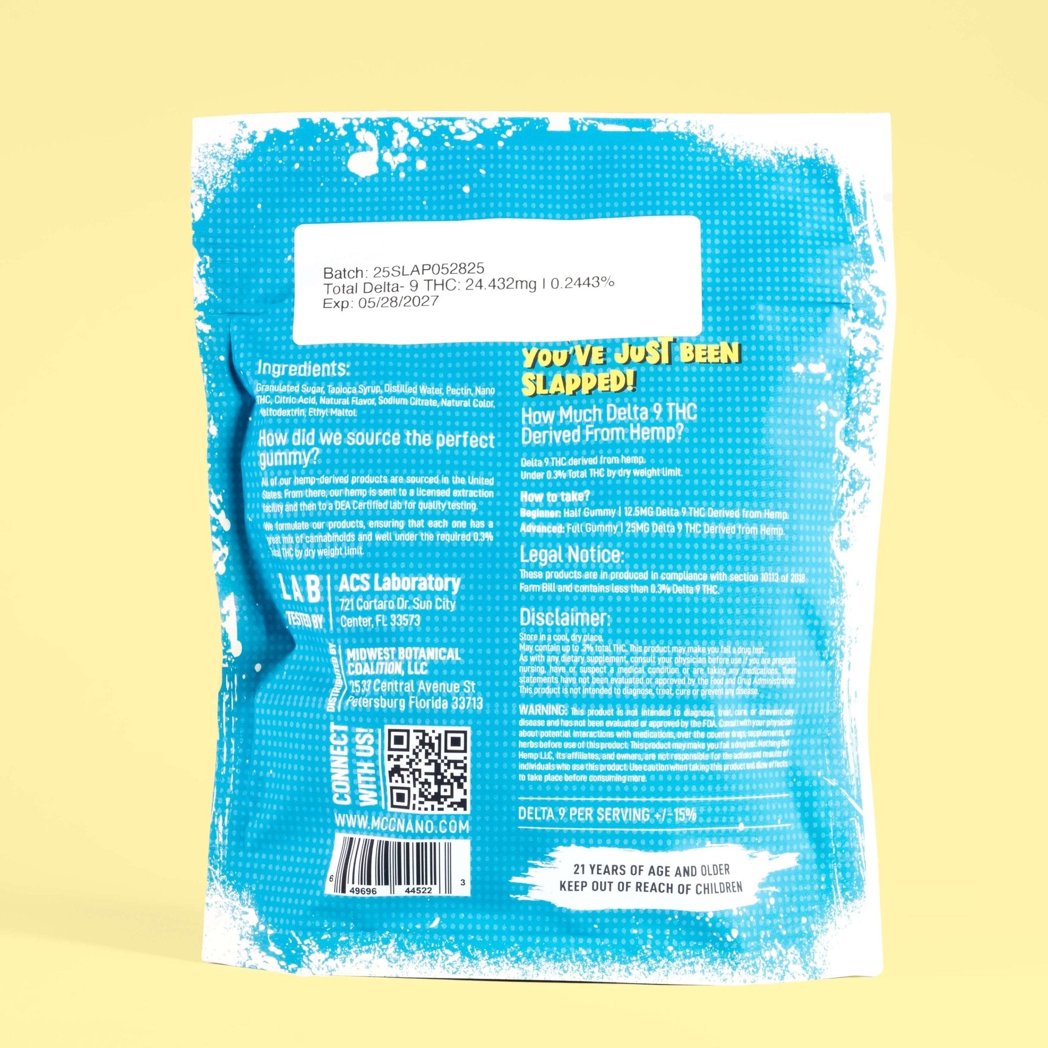 Slap! Blue Raspberry Indica THC Gummies | 20 pack