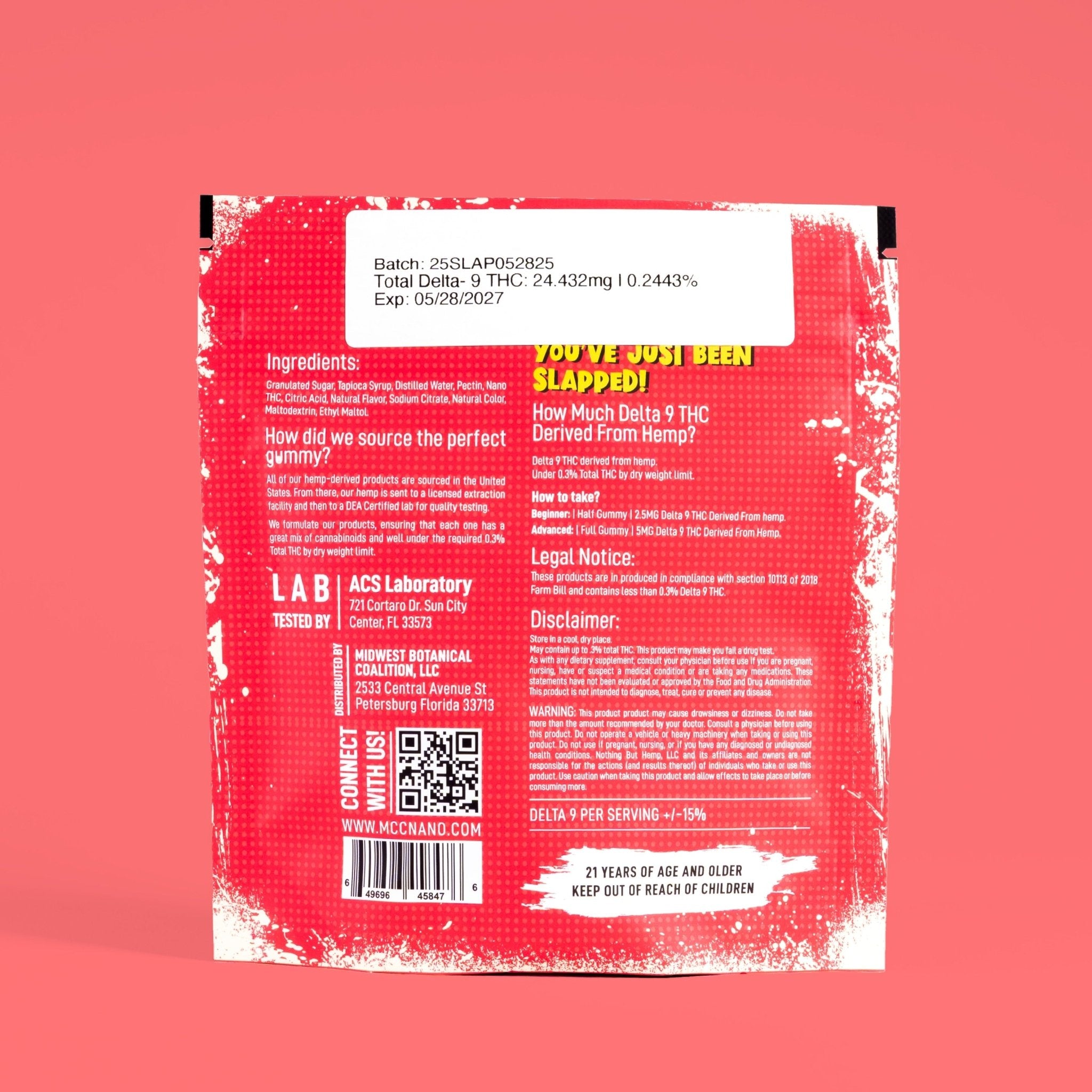 Slap! Strawberry Sativa THC Gummies | 10 pack