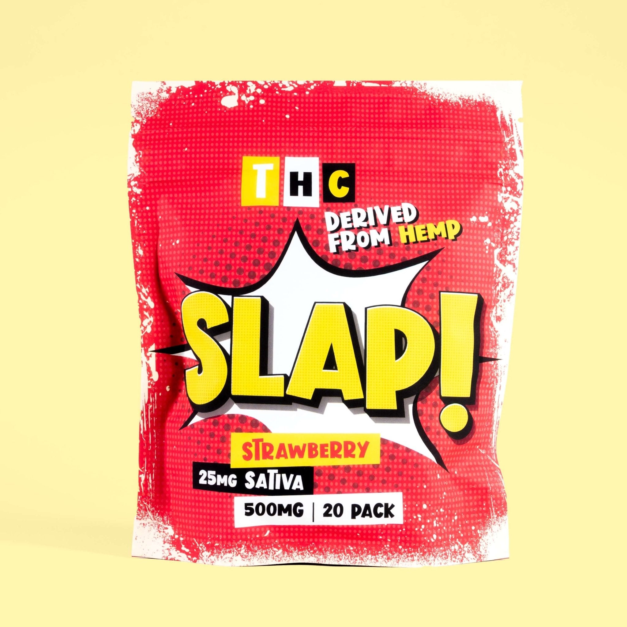 Slap! Strawberry THC Gummies | 25mg Each | 20 pack