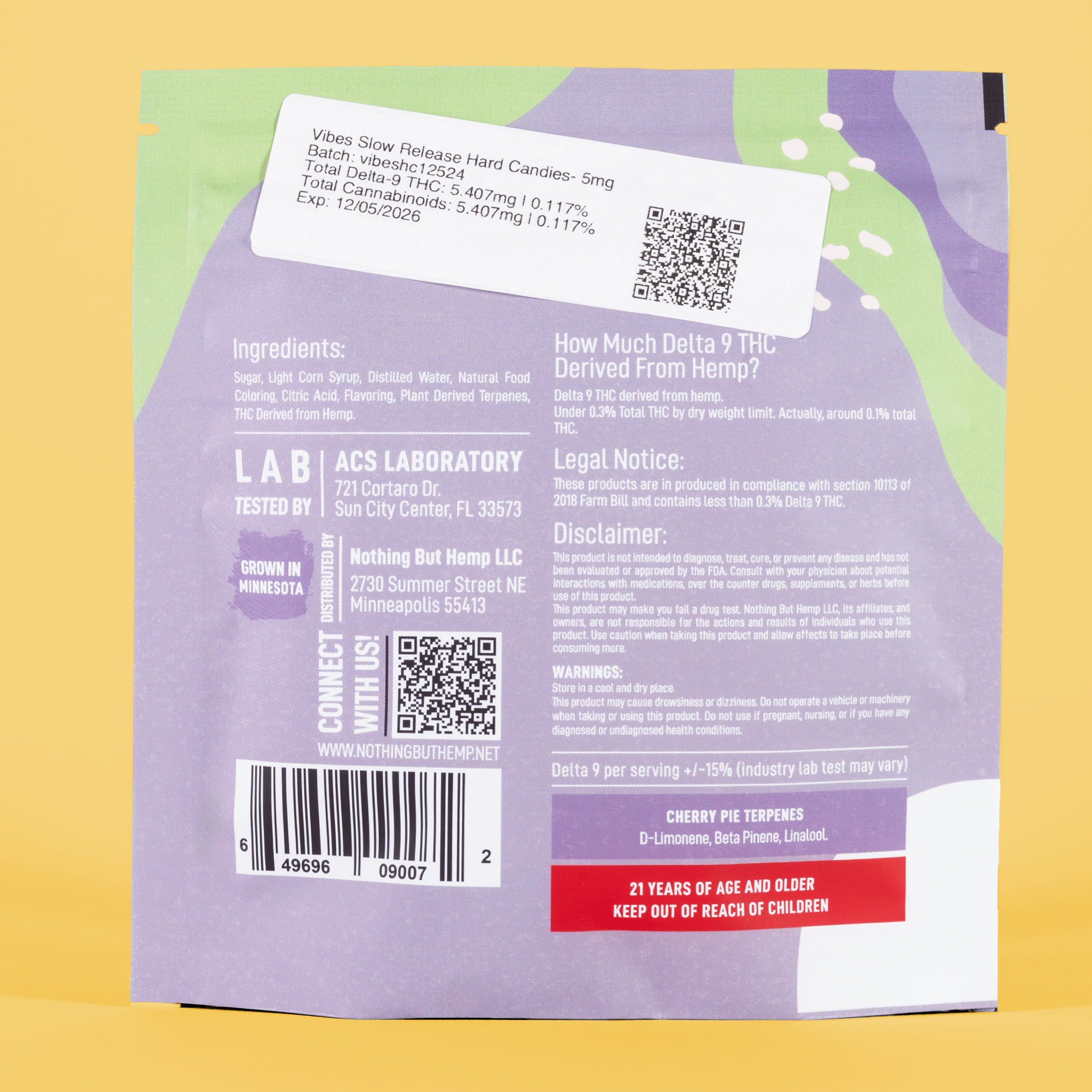 THC Hard Candy | Black Cherry Pie Strain | 10 pack