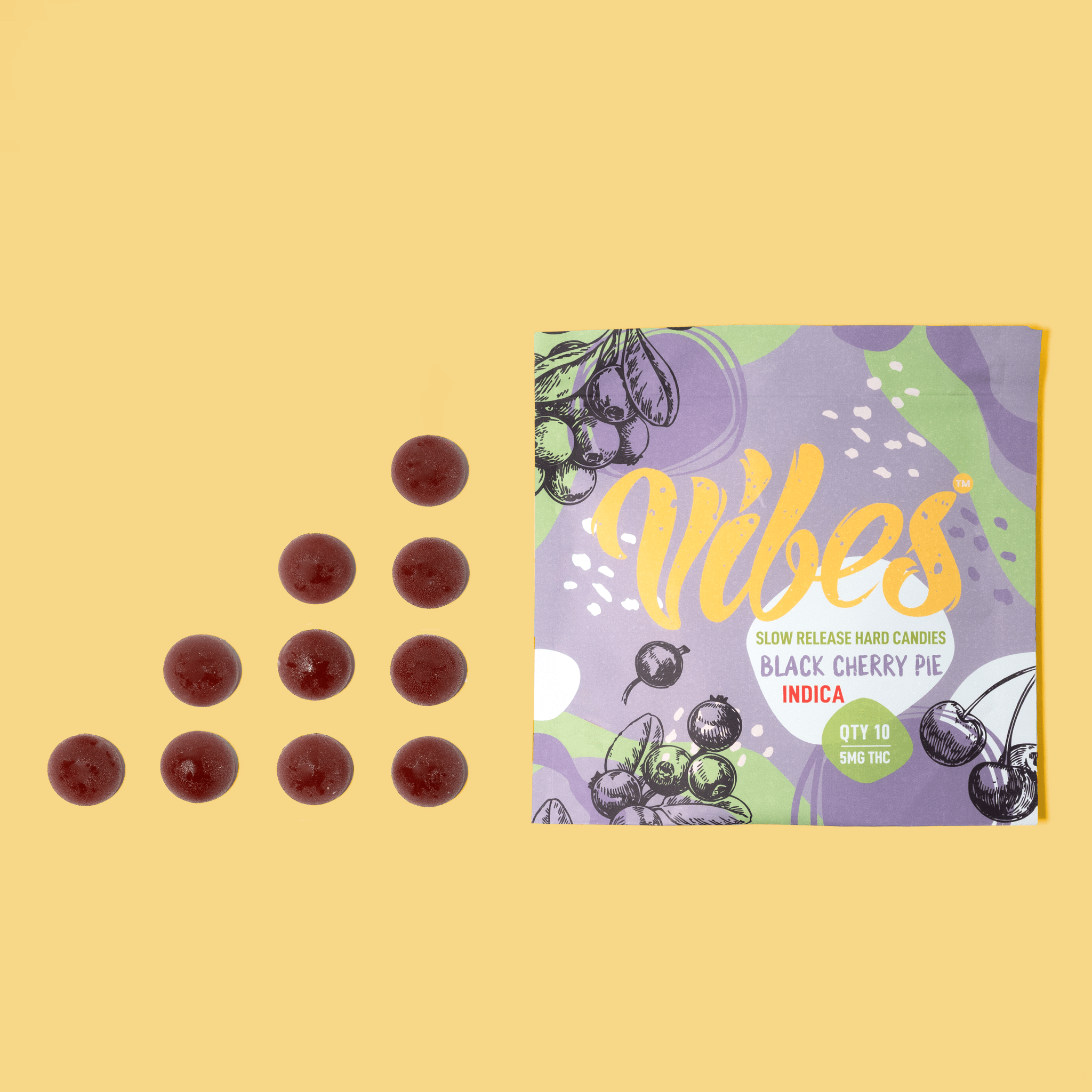 THC Hard Candy | Black Cherry Pie Strain | 10 pack