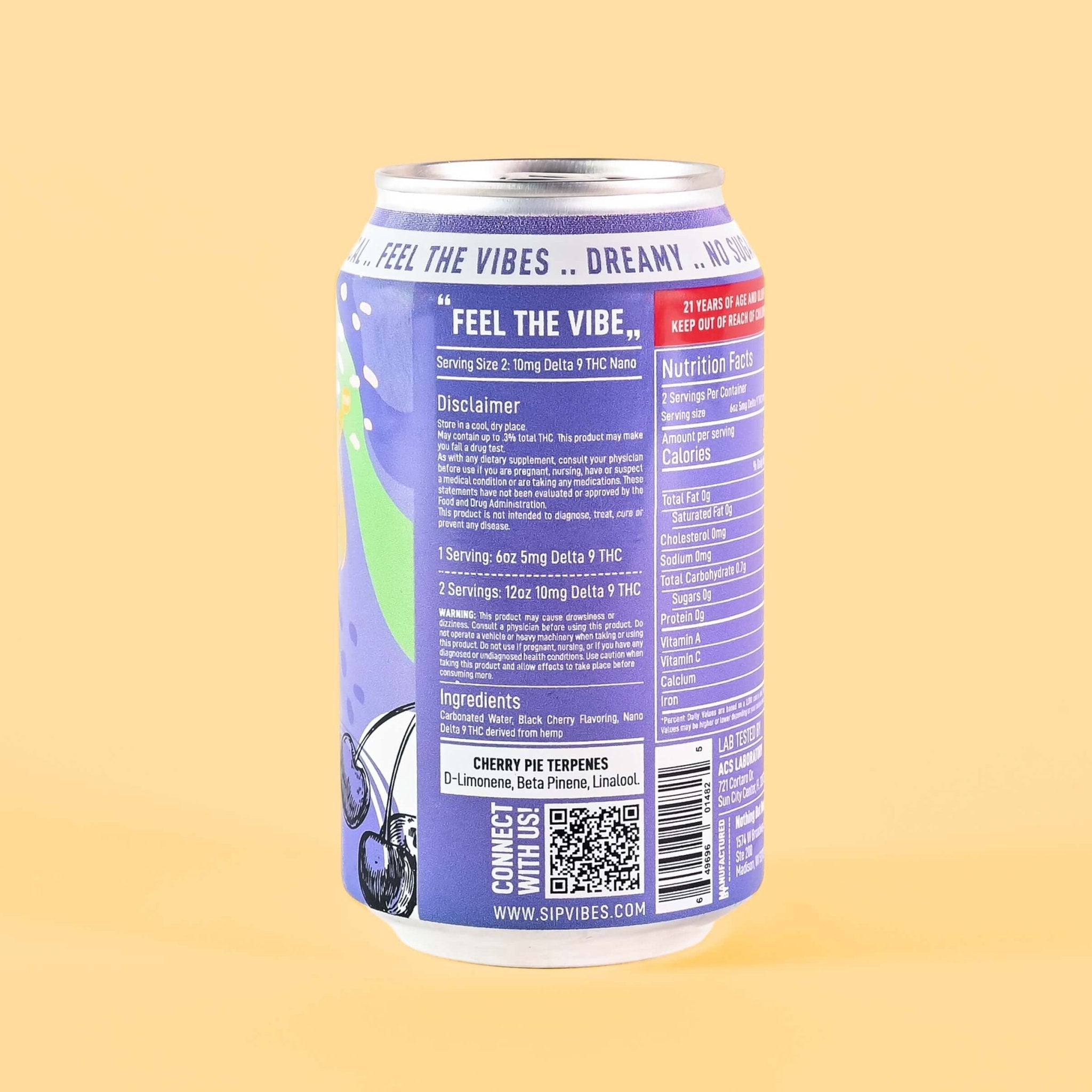 Vibes™ Black Cherry Chill | THC Seltzer
