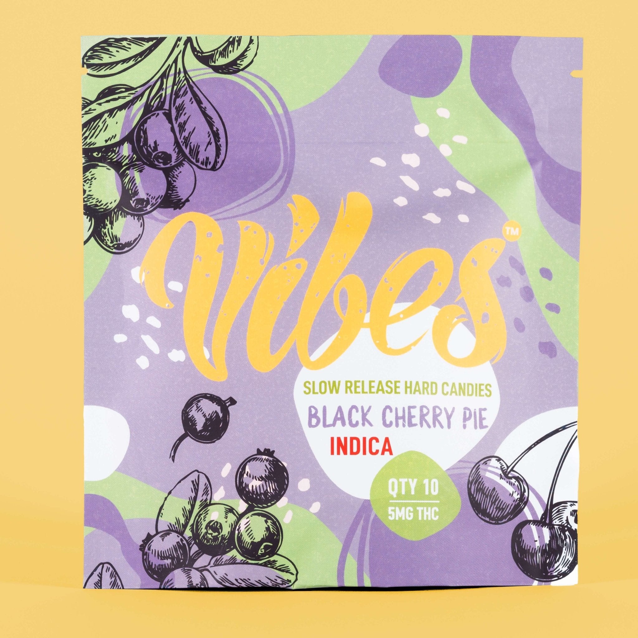 Vibes™ Hard Candies | Black Cherry Pie Indica | 20 pack