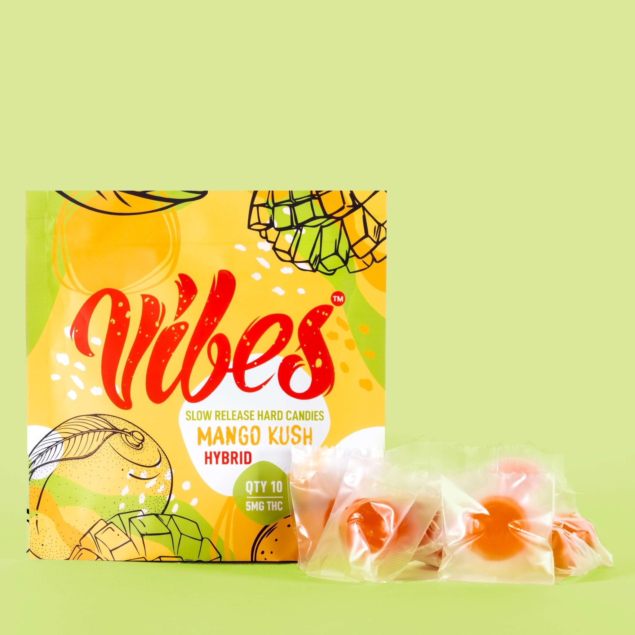 Vibes™ Hard Candies | Mango Kush Hybrid | 20 pack